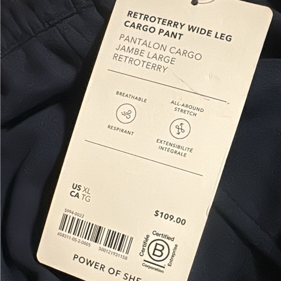 Athleta Retroterry Wide Leg Cargo Pant // Navy - Picture 8 of 14